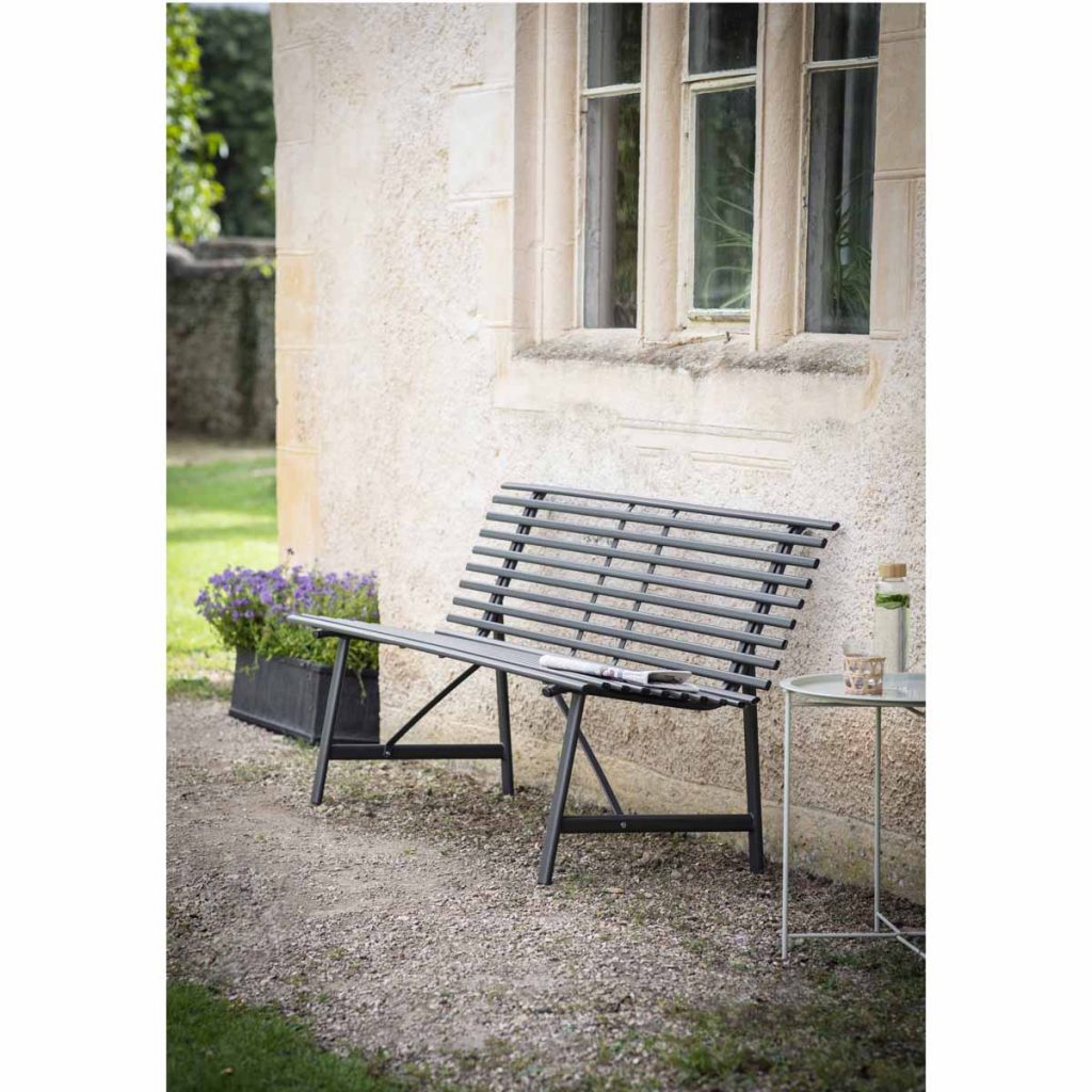 Classic Dark Grey Garden Bench Interior Flair
