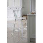 BSBL01 a Tall White Spindle Bar Stool