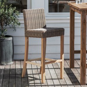 BSPE01_1 Weatherproof Rattan Bar Stool