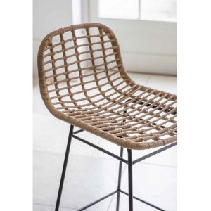 BSRA05 Hampstead Bamboo Metal Bar Stool