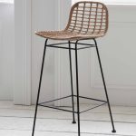 BSRA05_Weatherproof Bamboo Metal Bar Stool