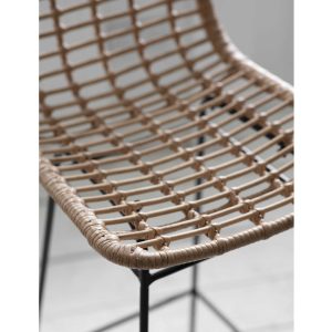 BSRA05_b Weatherproof Bamboo Metal Bar Stool