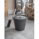 BUCN03 Dark Grey Fireplace Bucket with Lid a
