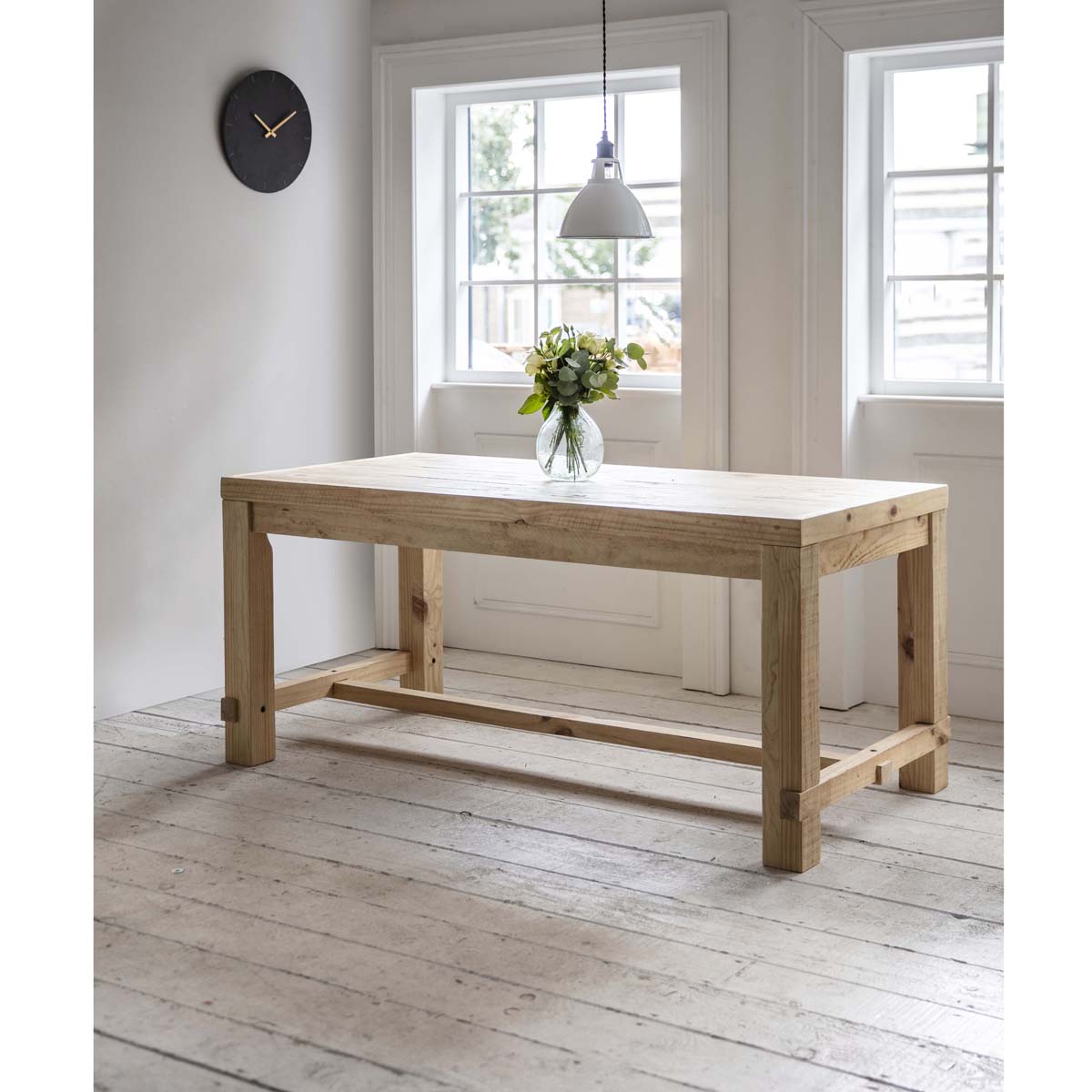Rustic Pine Dining Table - Interior Flair