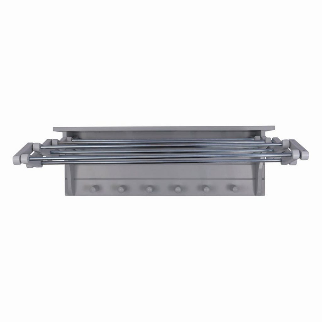 CDCH02_Pale Grey Extending Wall Clothes Dryer