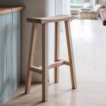 CHST04 Tall Raw Oak Wooden Bar Stool