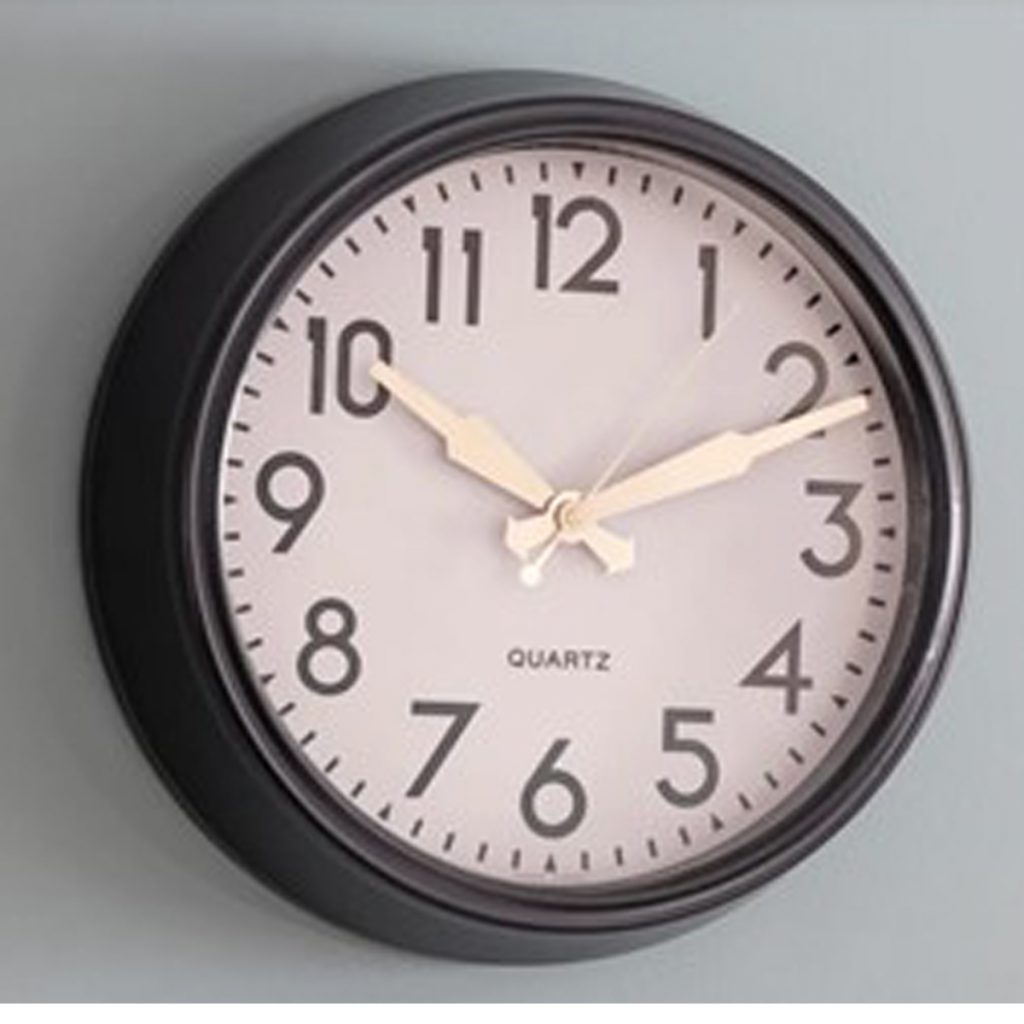 Retro Style Dark Grey Wall Clock Interior Flair