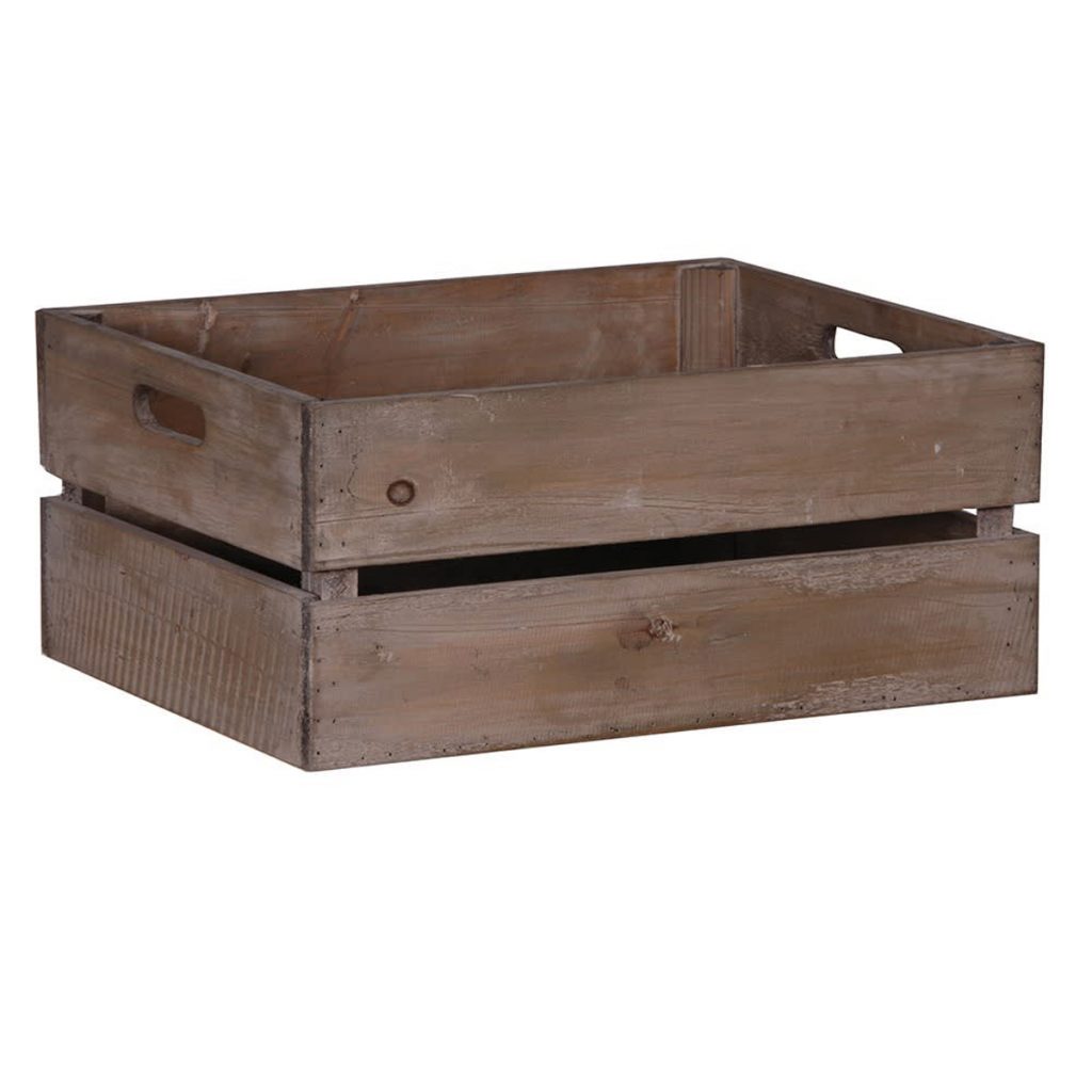 CYH005 Sturdy Antiqued Brown Wooden Crate