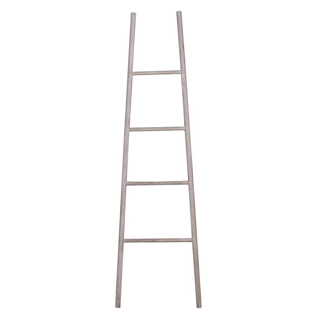 CYH008 Grey Wooden Leaning Display Ladder