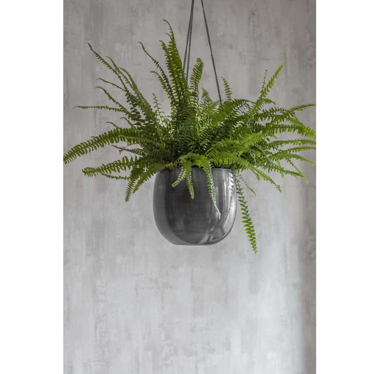 Large Grey Hanging Plant Pot Interior Flair