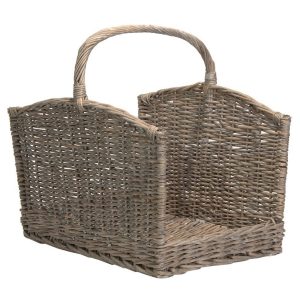 LG040 Large Grey Willow Log Basket