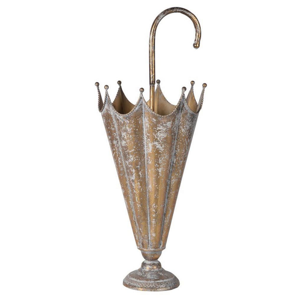MFA035 Antiqued Gold Metal Umbrella Stand