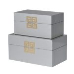 RR131 Set of 2 Silver Storage Boxes