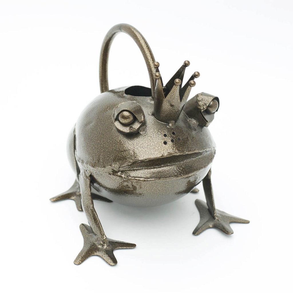420042_4 Hand Crafted Frog Prince Watering Can