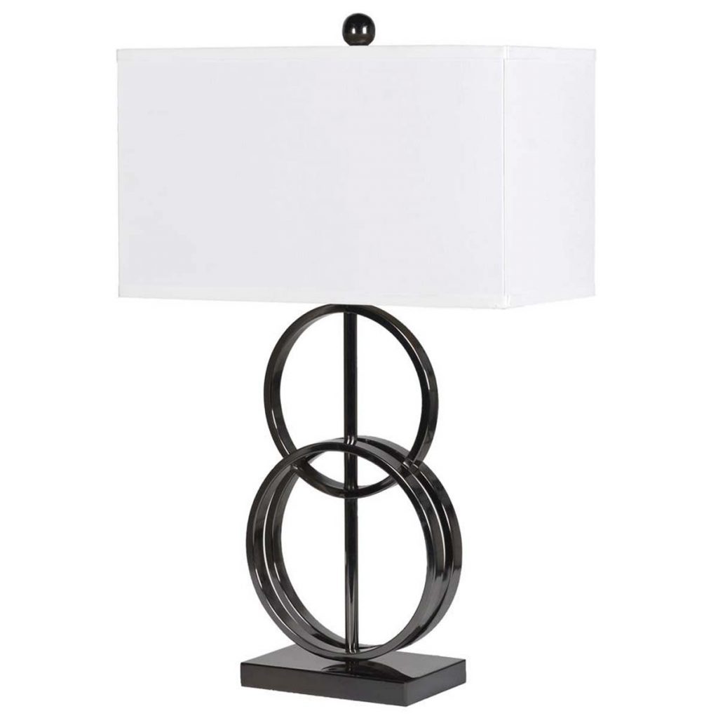 CLM006 Circular Black Lamp with Shade