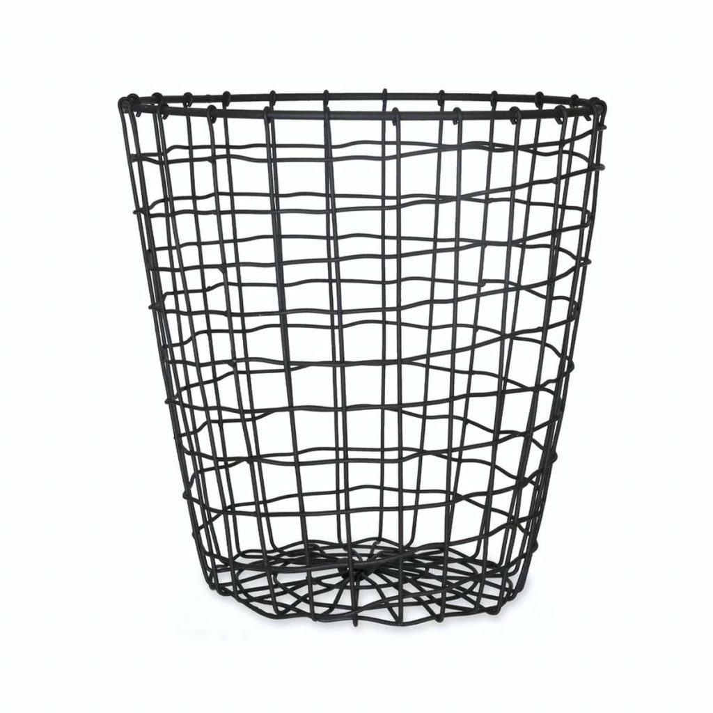 Black Wirework Waste Paper Bin Interior Flair