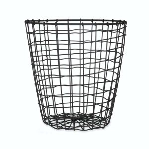 FBST01_Black Wirework Waste Paper Bin