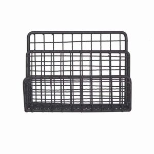 FDST02 Black Wirework Desk Letter Rack