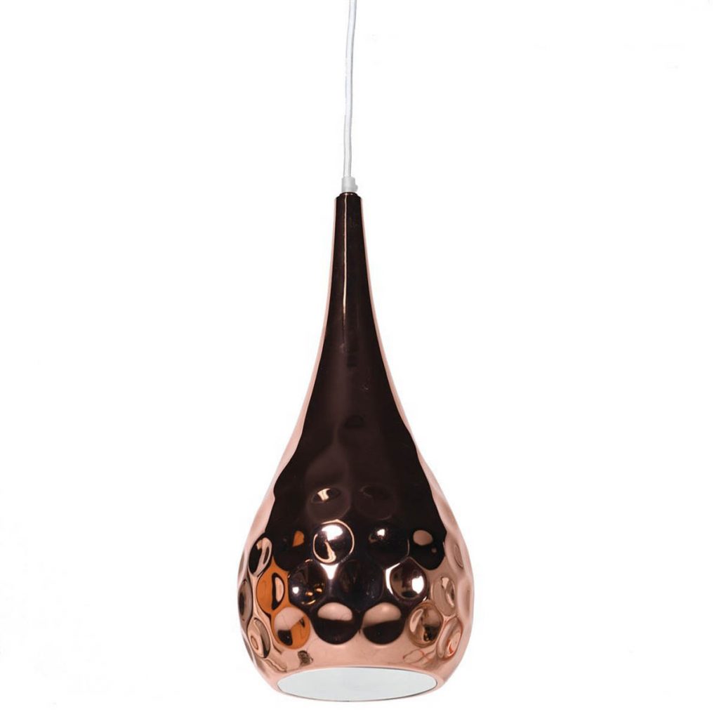 KEN082_2_Hammered Copper Effect Pendant Light