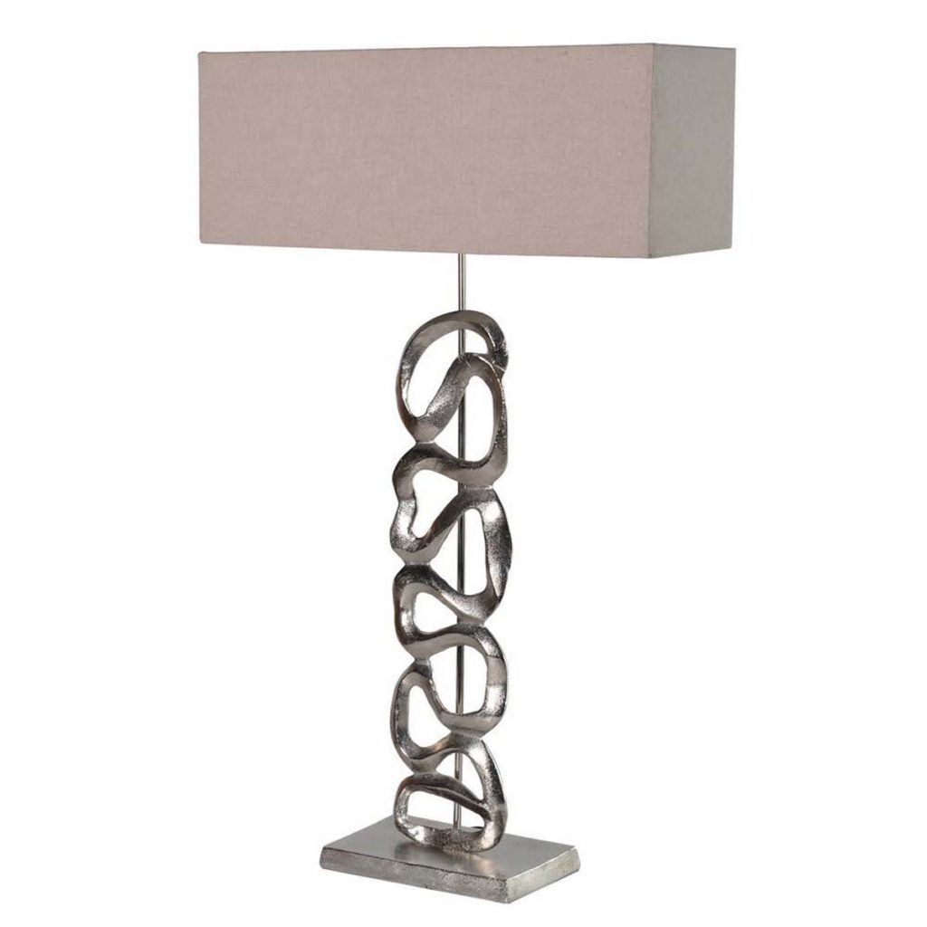 NDA134 Silver Aluminium Art Lamp with Shade