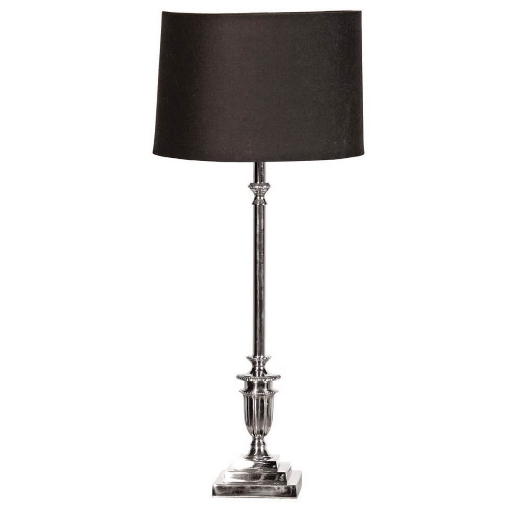 PGN010 Slim Antique Silver Table Lamp