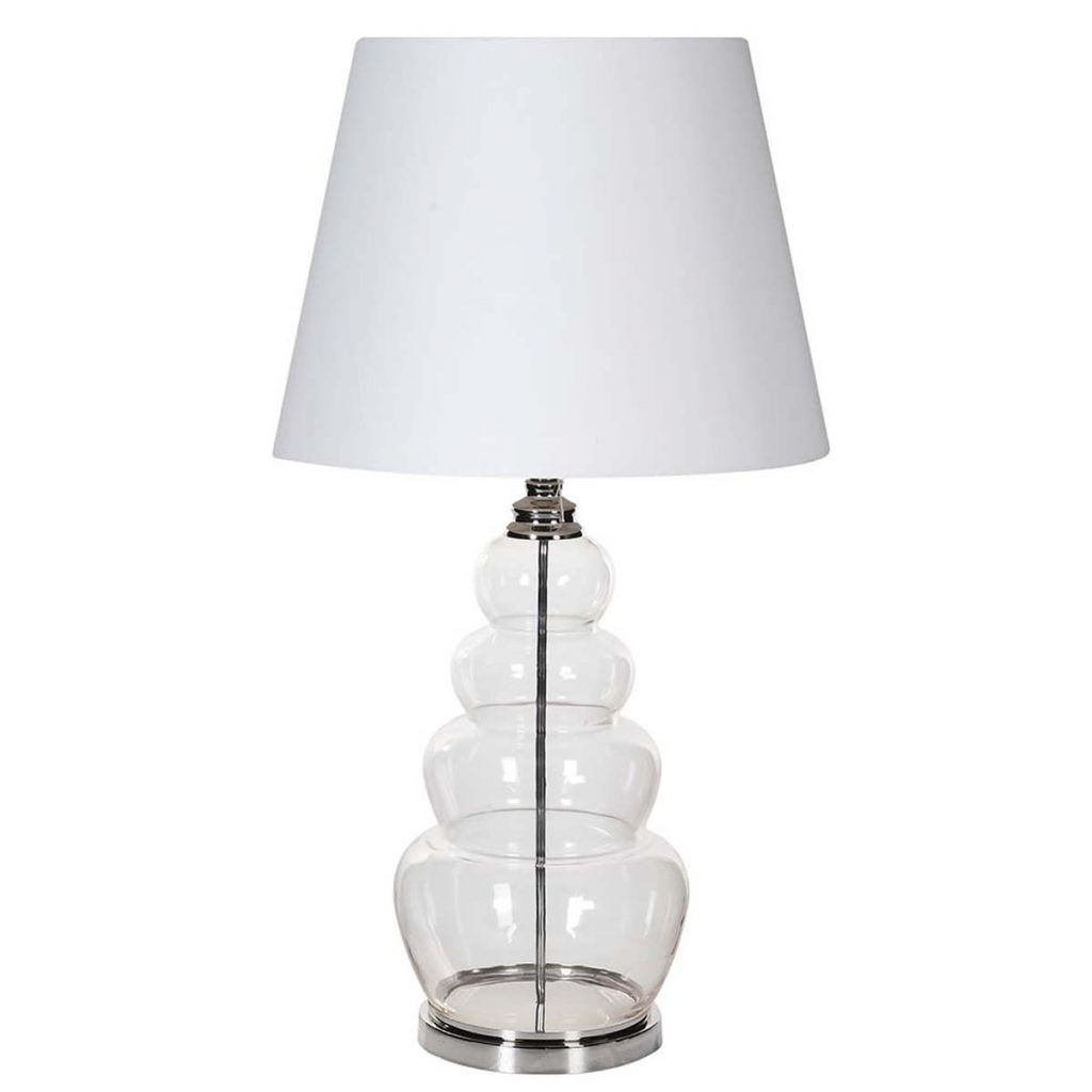 SML060 Glass Bubble Lamp with White Shade