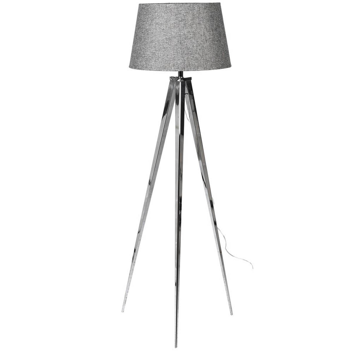 UTL070 Silver Chrome Tripod Floor Lamp Interior Flair
