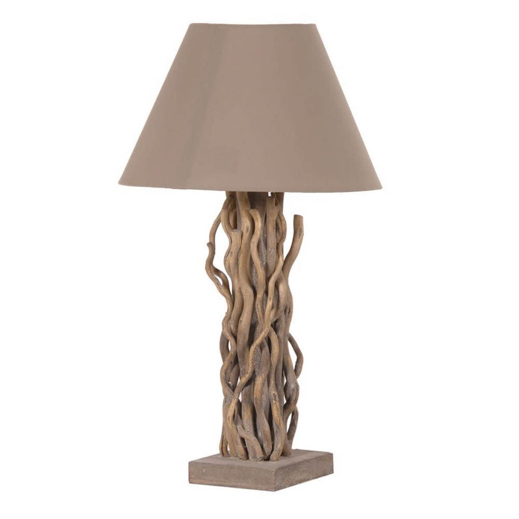 XSA002 Rustic Driftwood Brown Lamp