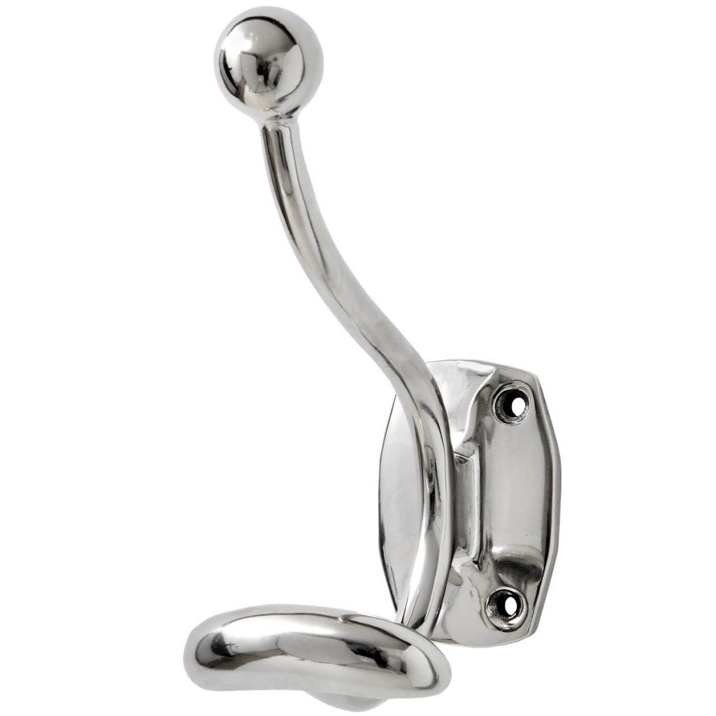 17522-a Silver Chrome Coat Hanger Hook