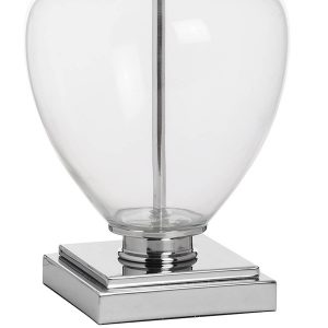 17596 a Elegant Glass Vase Grey Table Lamp