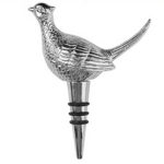 19134 Silver Pheasant Bird Bottle Stopper