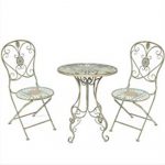 1015 Ornate Antique Style Metal Bistro Set