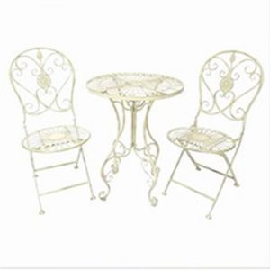 1016 Ornate Antique Cream Bistro Set