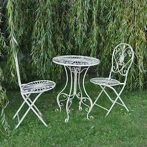 1016 a Ornate Antique Cream Bistro Set