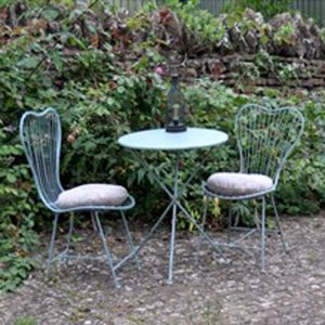 1018 Vintage Style Blue Bistro Set