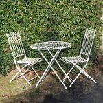 1033 Decorative Gothic Style Cream Bistro Set