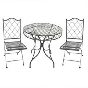 1036 b Moroccan Style Grey Metal Bistro Set