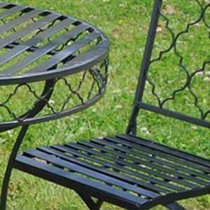 1036 c Moroccan Style Grey Metal Bistro Set