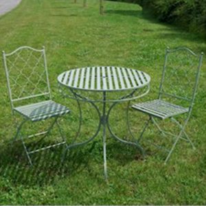 1037 Moroccan Style Sage Green Bistro Set