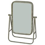 3727 Distressed Gold Mirror on Stand