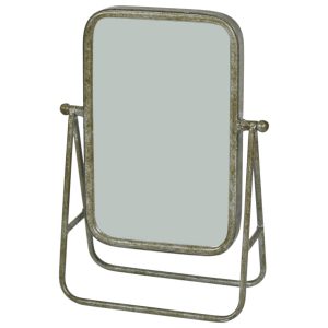 3727 Distressed Gold Mirror on Stand