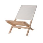 BCBE03 Ivory Canvas Garden Folding Low Chair