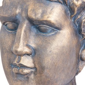 20196-b Antique Bronze Roman Head Planter