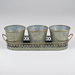 4630 Set of 3 Herb Pots with Tray