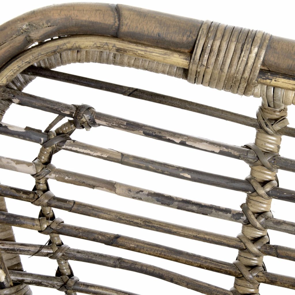 18839-d Hand Crafted Rattan Wing Chair