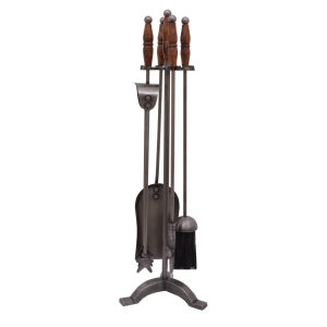 19103 Grey Metal Wood Companion Set