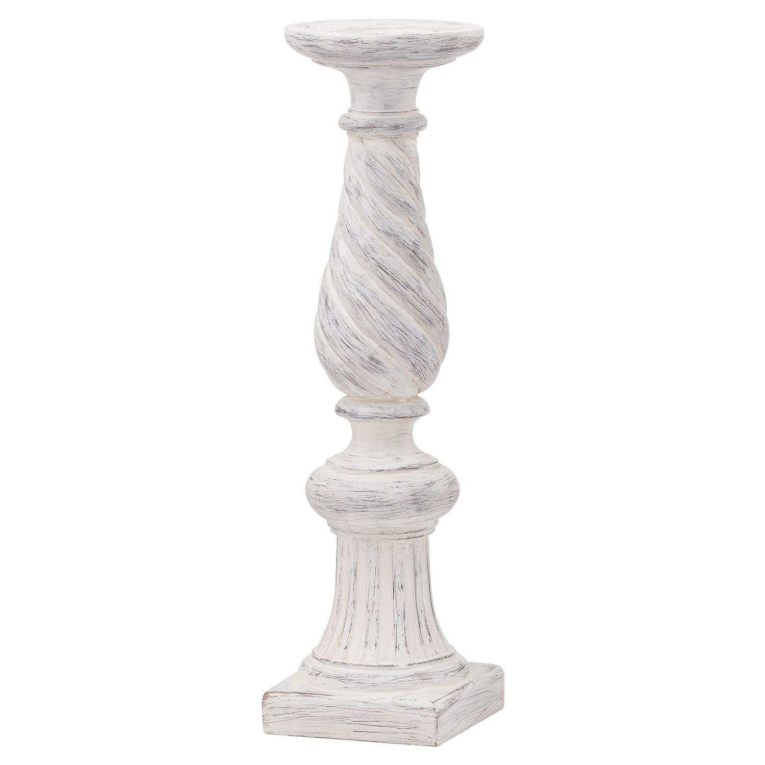 White Twisted Candle Holder Interior Flair