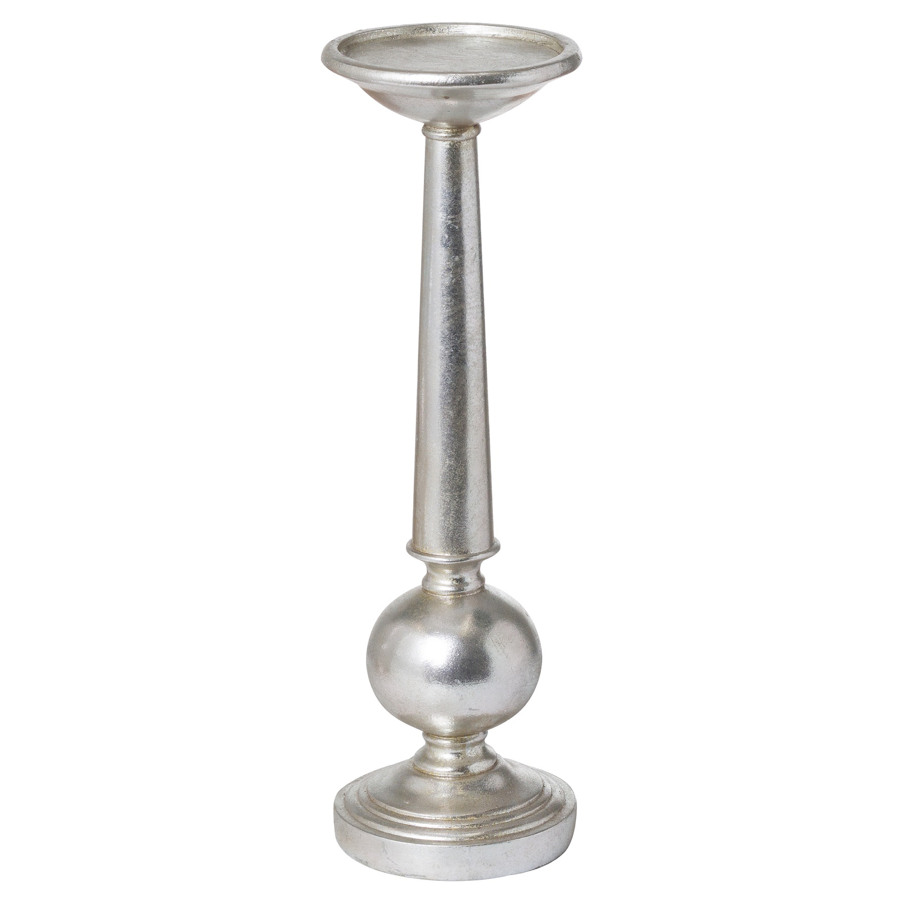 Silver Column Candle Stand Interior Flair