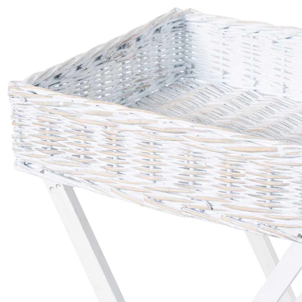 21316-a Large White Basket Butlers Tray