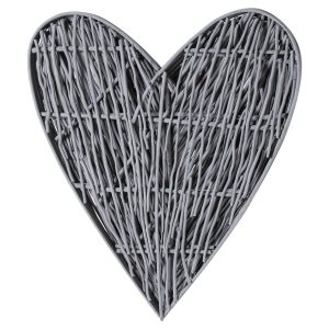 21424-b Large Grey Willow Branch Heart